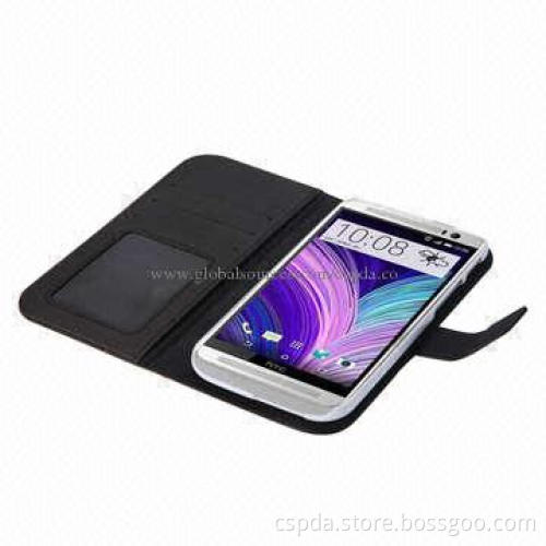 PU with PC Mobile Phone Wallets/Cases for HTC One 2, Various Colors Available